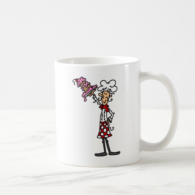 Chef med T-tröjor och presenter av kummel Kaffemugg (Höger)