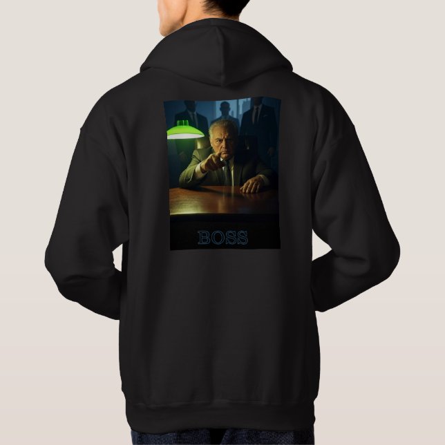 Chef med text manar Svart, , baksida Hoodie (Baksida)