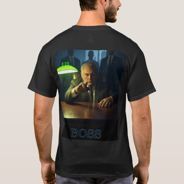 Chef med text manar svart T-shirt bakåt (Baksida)