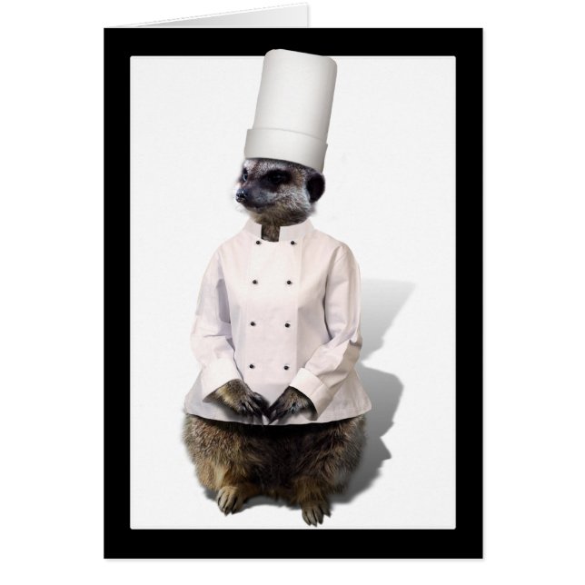 Chef Meerkat Hälsningskort (Framsidan)