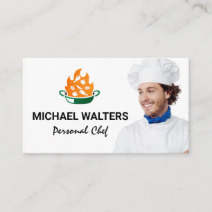Chef Model   Bränning med mat Visitkort