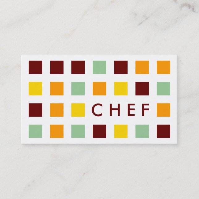 CHEF (modets kvadrater) Visitkort (Framsida)