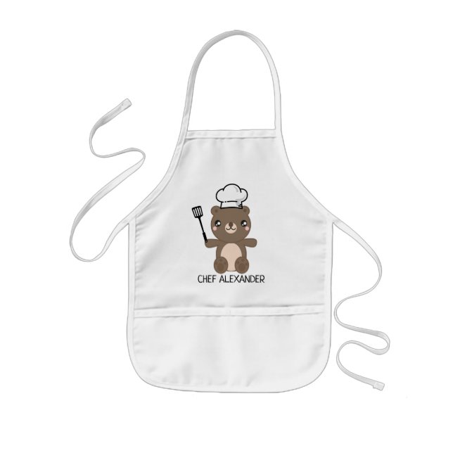 Chef Nalle Personalize Kids' Apron Barnförkläde (Framsidan)