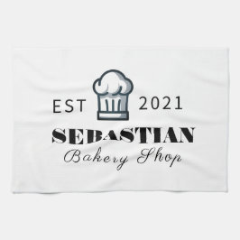 Chef Namn Bakery Shop logotyp Kökshandduk