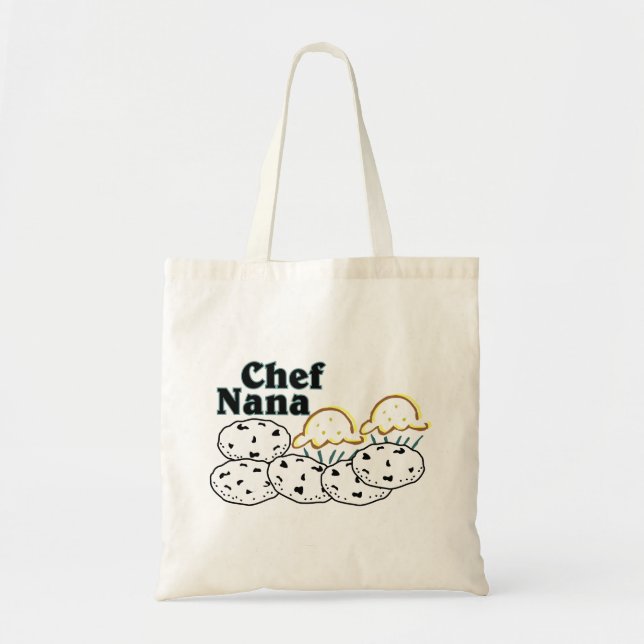 Chef Nana with Cookies & Muffins Tote Bag Tygkasse (Framsidan)