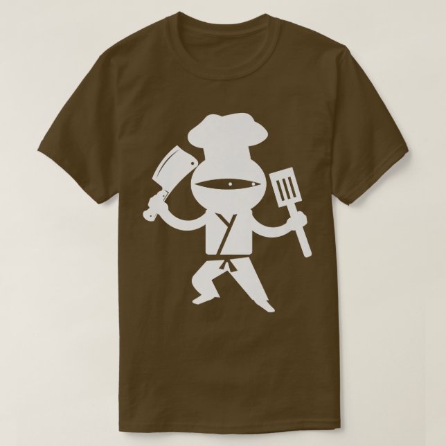 Chef Ninja Kitchen Restaurant Baking Cooking Älska T Shirt (Design framsida)