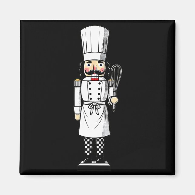 Chef Nutcracker Cook Hat Xmas  Magnet (Framsidan)