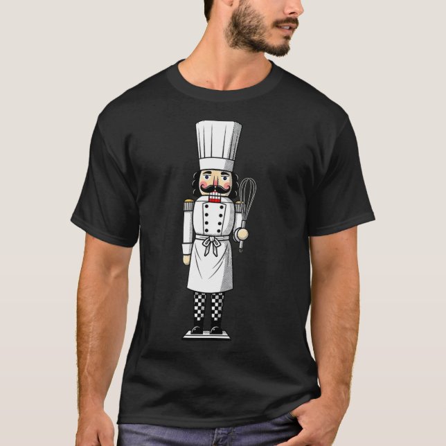 Chef Nutcracker Cook Hat Xmas  T Shirt (Framsida)