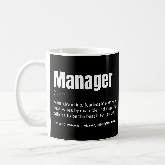 Chef Och Arbetsdefinition För Chef Kaffemugg (Vänster)