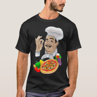 Chef och Big Italiana Pizza 1 T Shirt
