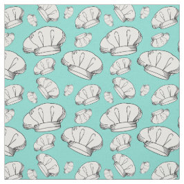 Chef och Cook Hats Mönster i Blue and White Tyg