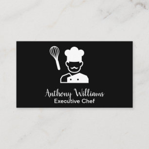 Chef- och Whisk-Logotyp Visitkort