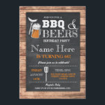 Chef & Öl BBQ Födelsedagsfest ANY AGE Inbjudan<br><div class="desc">Rustic chalkboard cheers and öl födelsedagsfest inbjudan design. Perfekt för alla åldersgrupper i födelsedagsfesten. ÄNDRA ENKELT TEXTEN TILL KOSTYM PARTY. Tillbakutskrift ingår</div>