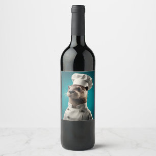Chef Otter Vinflaska Etikett