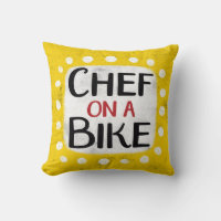 Chef på Bike Dekorativ kudde