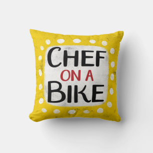Chef på Bike Dekorativ kudde
