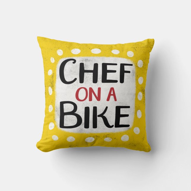 Chef på Bike Dekorativ kudde (Framsida)