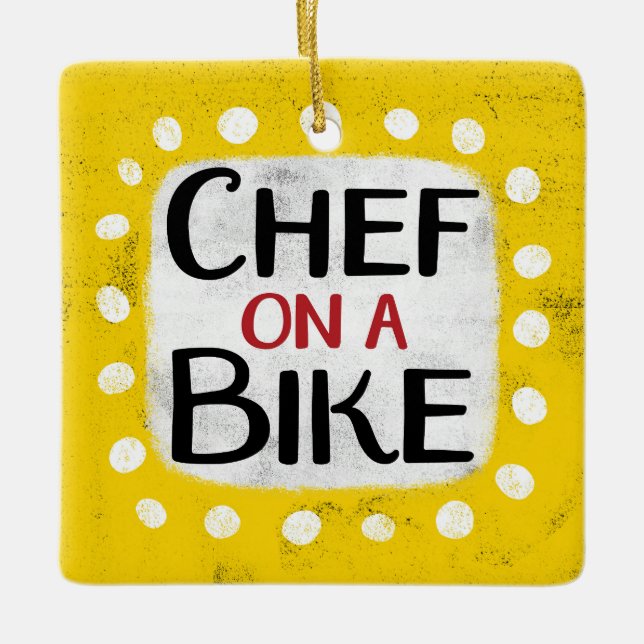 Chef på en bike Ornament (Framsida)