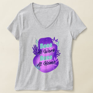 Chef På Jobbet Chef Hemma Arbetsmamma T-shirt