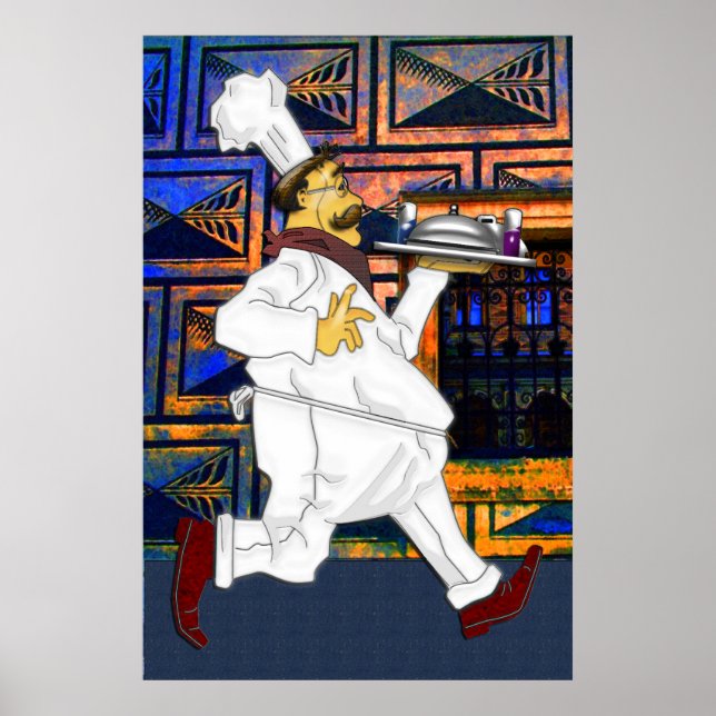 Chef på springa poster (Framsidan)