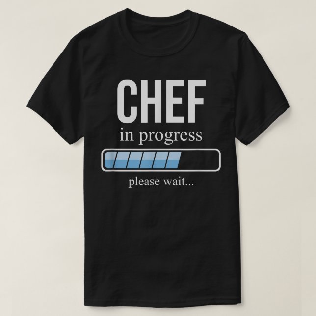 Chef pågår, matskola, vänta t shirt (Design framsida)