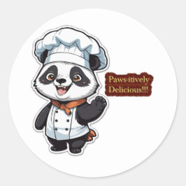 Chef Panda-Tecknaden - Adabel kulturkaraktär Runt Klistermärke