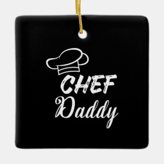 Chef pappa | Cook-gåva | Närvarande Älskare Julgransprydnad Keramik