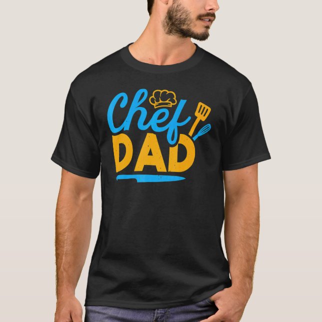 Chef Pappa Sous Chefs Culinary Kitchen Cooking T Shirt (Framsida)