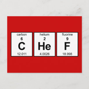 CHeF Periodic Bord Vykort