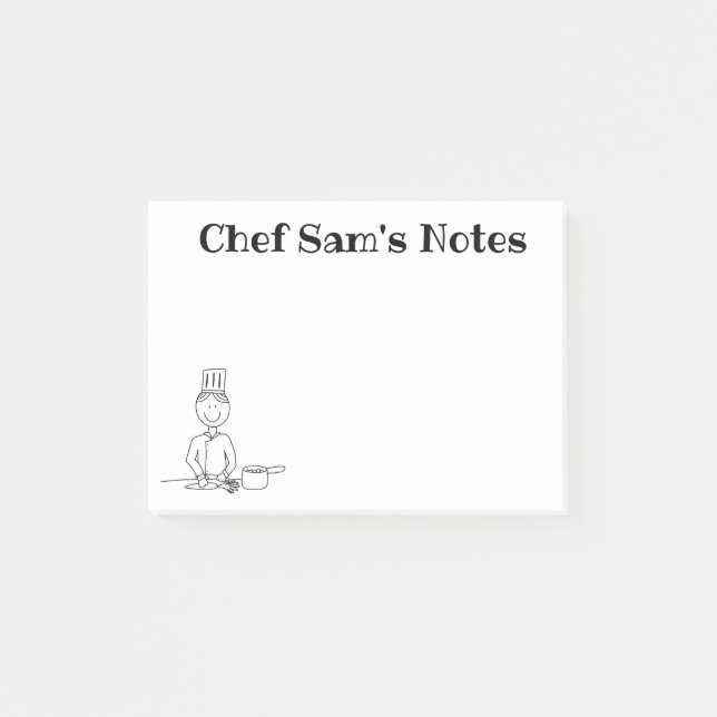 "Chef"-Personlig  Post-it Block (Framsida)