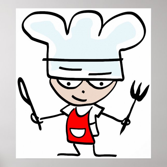 Chef poster för hem eller restaurang (Framsidan)