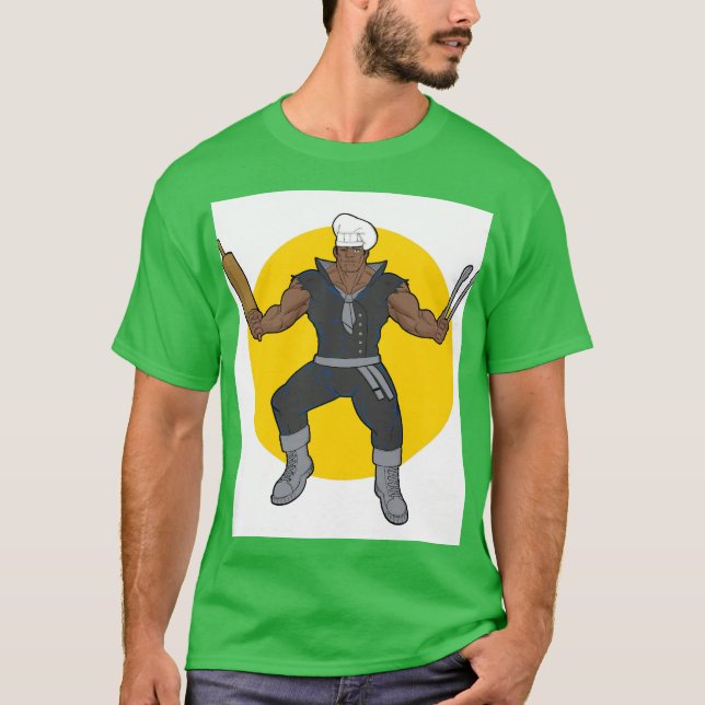 Chef Power Man T Shirt (Framsida)
