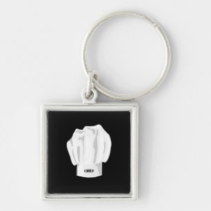 Chef Premium Keychain Fyrkantig Silverfärgad Nyckelring