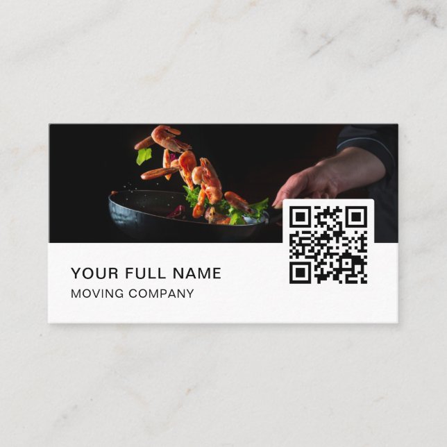 Chef QR-kod, Logotyp Social Media Visitkort (Framsida)