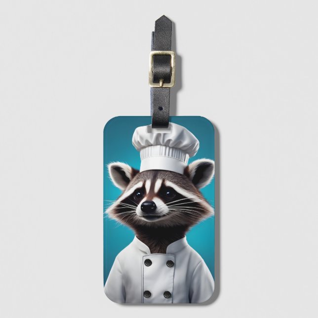 Chef Raccoon Bagagebricka (Framsida vertikal)