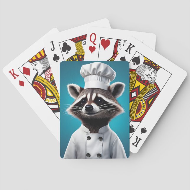 Chef Raccoon Casinokort (Baksidan)