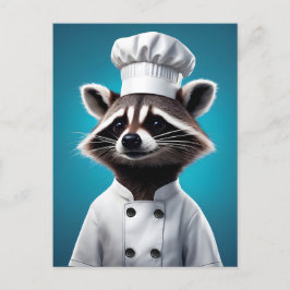 Chef Raccoon Helg Vykort