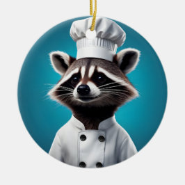 Chef Raccoon Julgransprydnad Keramik