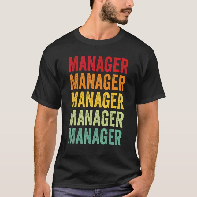 Chef Regnbågstext  Chef Färgrik T Shirt (Framsida)