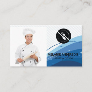 Chef Restaurang-Logotyp Visitkort