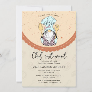 Chef Restaurant Celebration Invitation Inbjudningar