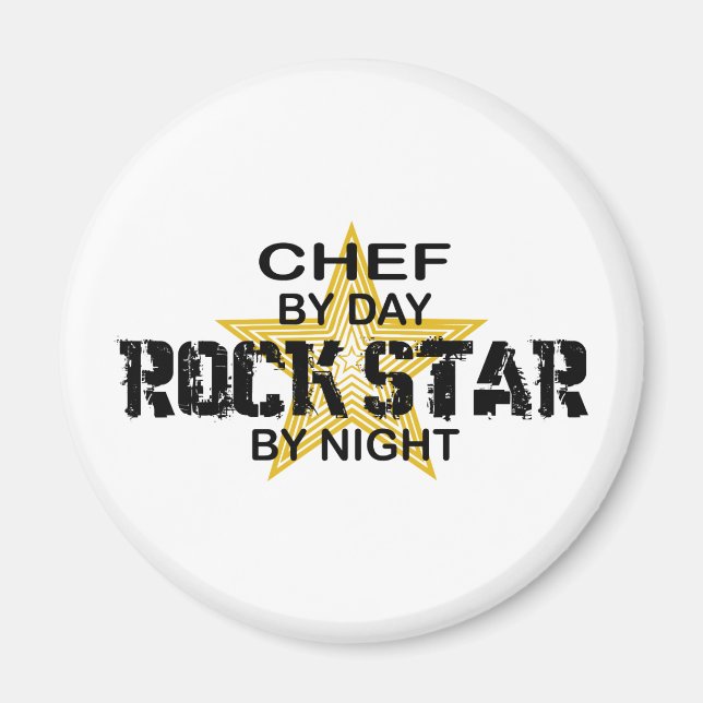 Chef Rockstjärna efter natt Magnet (Framsidan)