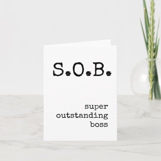 Chef, roligt, Sarkastiskt kort (Framsida)