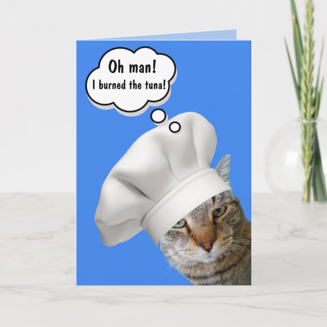 Chef Rupie Cat Birthday Kort (Framsida)
