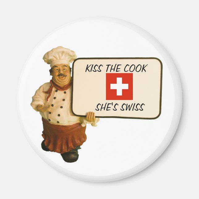 Chef säger Kiss Cook Magnet (Framsidan)