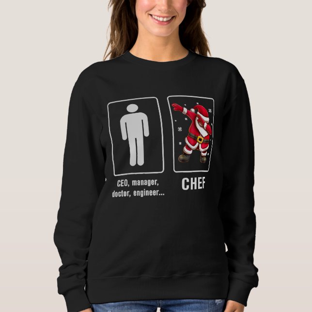 Chef Santa Dab jul T Shirt (Framsida)