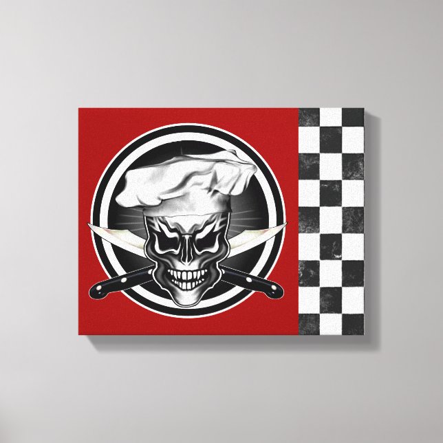 Chef Skull 1 Canvastryck (Framsida)
