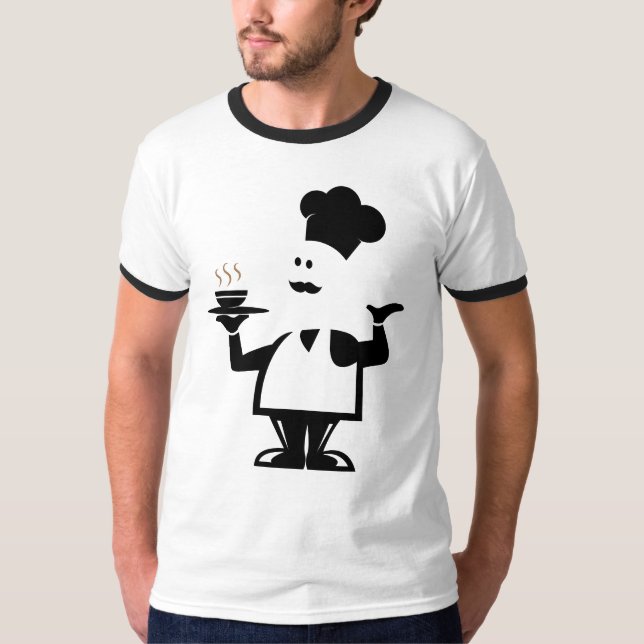 Chef som håller en skål av soppa t shirt (Framsida)