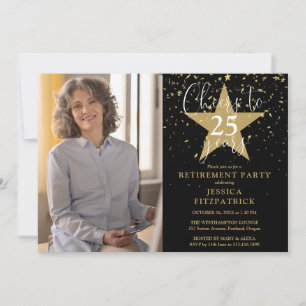 Chef till Guld Stars Photo Pension Party Inbjudningar