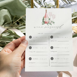 Chef till Kärlek Vin Tasting Scorecard